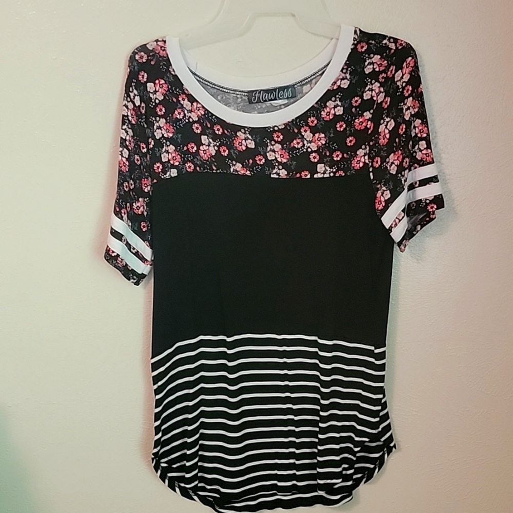 Black Floral Top